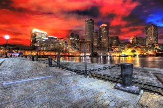 Amazing Boston Cityscape at Night 01