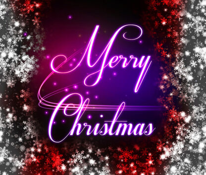 Merry Christmas Wishes Text in Purple