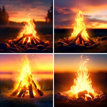 AI Summer Campfire Images