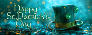 Happy St. Patrick's Day - Shamrock Hat Banner