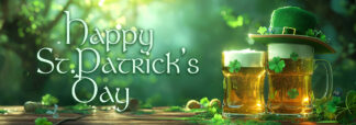 Happy St.Patrick's Day - Beer and Irish Hat Banner