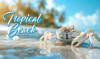 Tropical Beach - White Sea Crab Image
