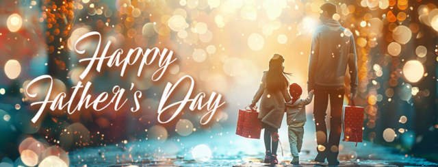 Happy Father's Day Banner - Family Shopping